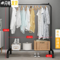 三维工匠晾衣架落地挂衣架折叠宿舍用室内卧室学生晒衣架家用凉衣服杆架子 黑色——实惠款【110宽】 1个