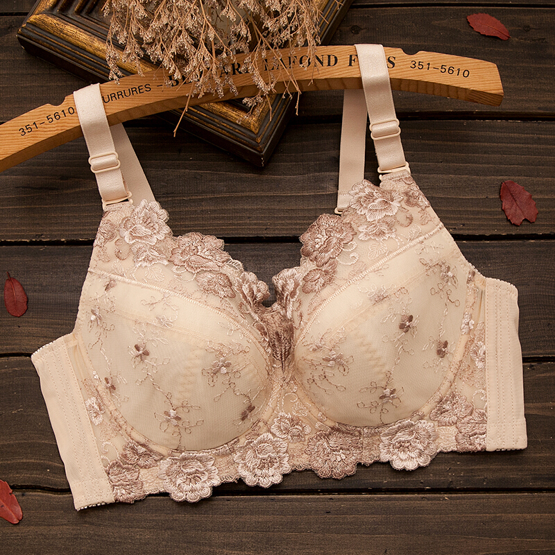 波迷娜(bomina)丰满胖女号胸罩新款大码文胸薄款大罩杯胖mm显小性感