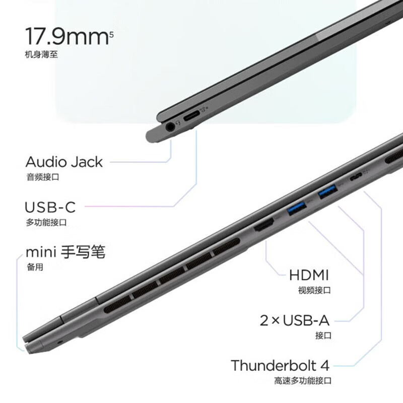 联想ThinkBookPlus17 酷睿i7-12700H 16G 2T 3K屏 17英寸大屏便携商务笔记本电脑