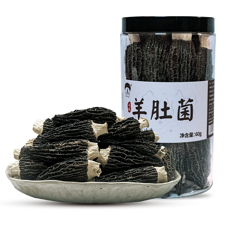 菌益 羊肚菌干货60g云南特产新鲜羊肚蘑营养煲汤食材
