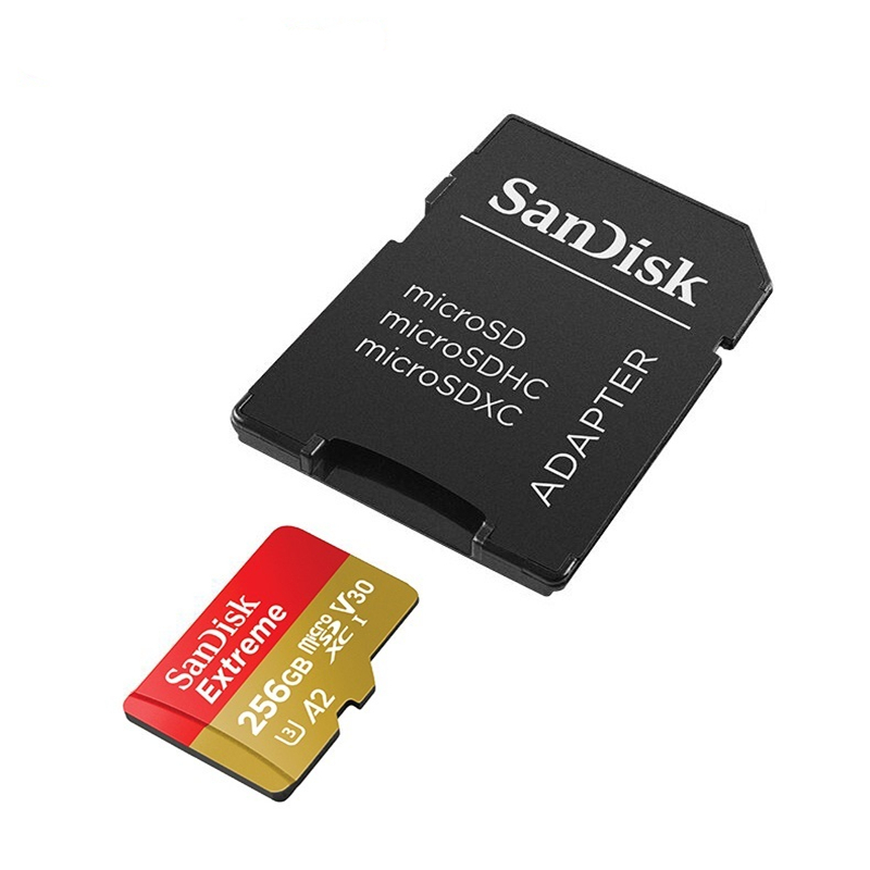 闪迪 读160MB/s写90MB/s V30CLASS10 U3运动相机无人机手机4K内存卡存储卡 高速TF卡 256G
