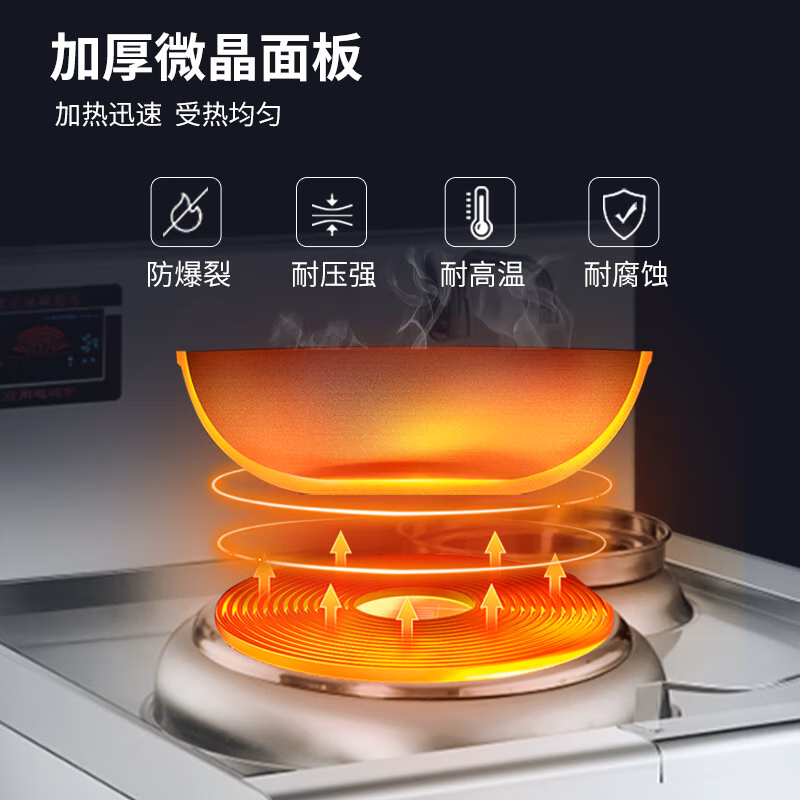意黛斯(YIDAISI)商用电磁炉 12KW大功率单头单尾小炒炉饭店食堂厨房设备电灶台 YDS-DCXCZ40-12DW高清大图