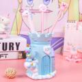 少女心独角兽笔筒学生女时尚创意个性收纳盒文具笔桶摆件_7