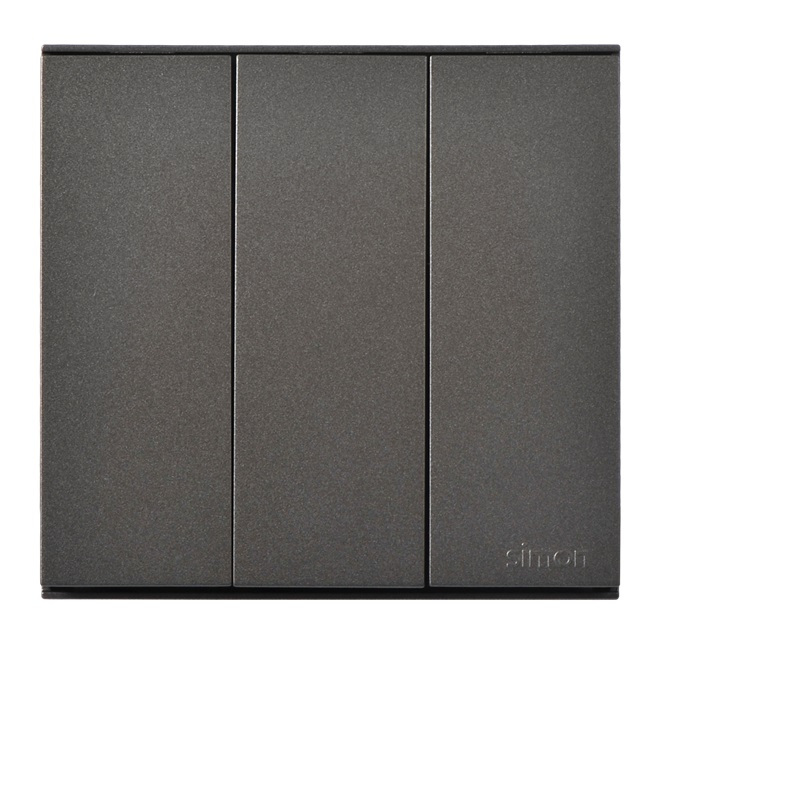 西蒙(simon) E6系列三位单极开关带LED指示灯 721033-61 荧光灰色