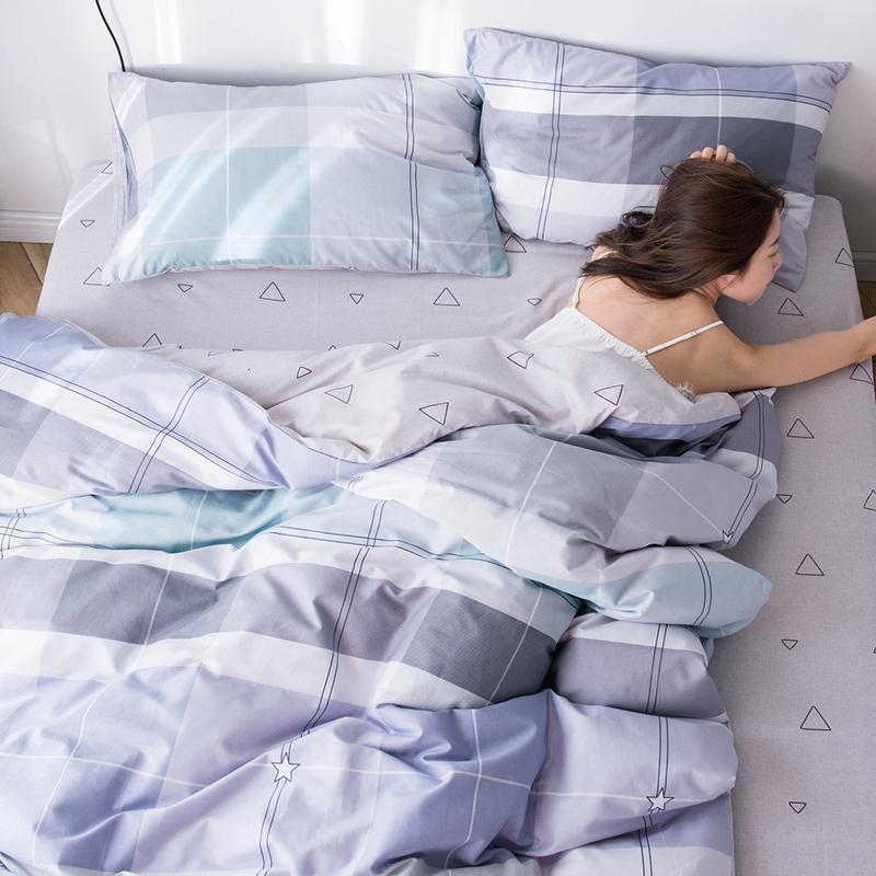 美帮汇简约水洗棉全棉四件套100全棉被套床单被被罩宿舍床上用品三件套 水星记 1.8m床单款【适合200*230被子】四件套