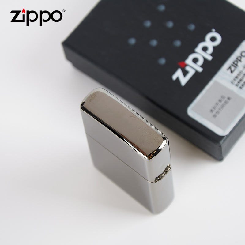 [苏宁自营]打火机官方正品经典黑冰芝宝徽章定制雕刻自用送礼zippo