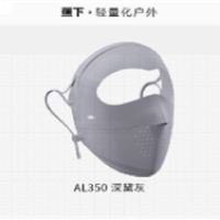 蕉下（beneunder）深黛灰 脸基尼女全脸防晒面罩防晒口罩【双叉耳带】