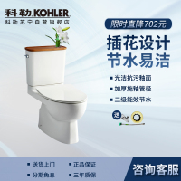 KOHLER科勒马桶瑞琦家用抽水分体五级旋风缓降盖板坐便器K-18643T