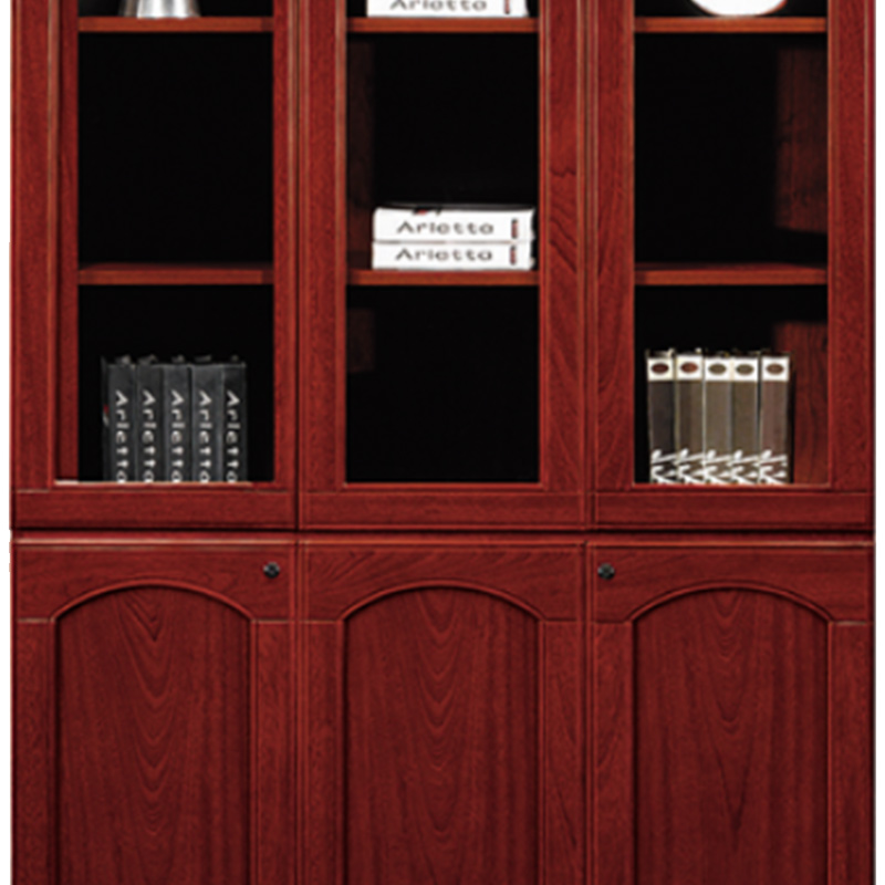 中豫鑫泽 ZYXZ4052420木质文件柜油漆贴木皮资料柜书柜 三门高清大图