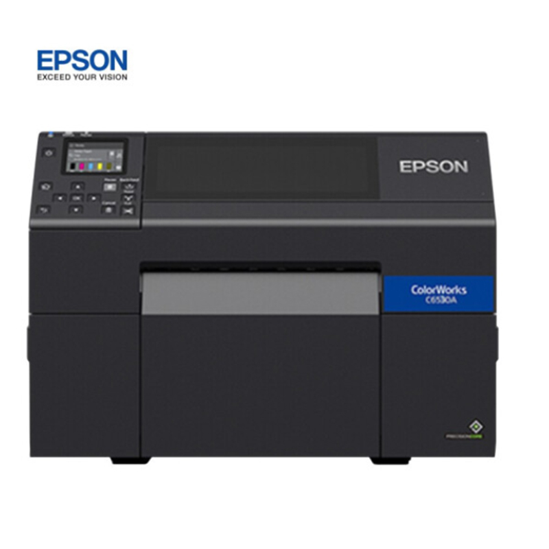 爱普生(EPSON) CW-C6030A 工业彩色标签机/条码打印机 自裁切 桌面型数码标签印刷机 卷筒不干胶喷墨打印高清大图