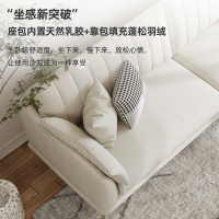 冬熊侘寂风现代简约科技布皮客厅转角小户型贵妃北欧轻奢布艺沙发