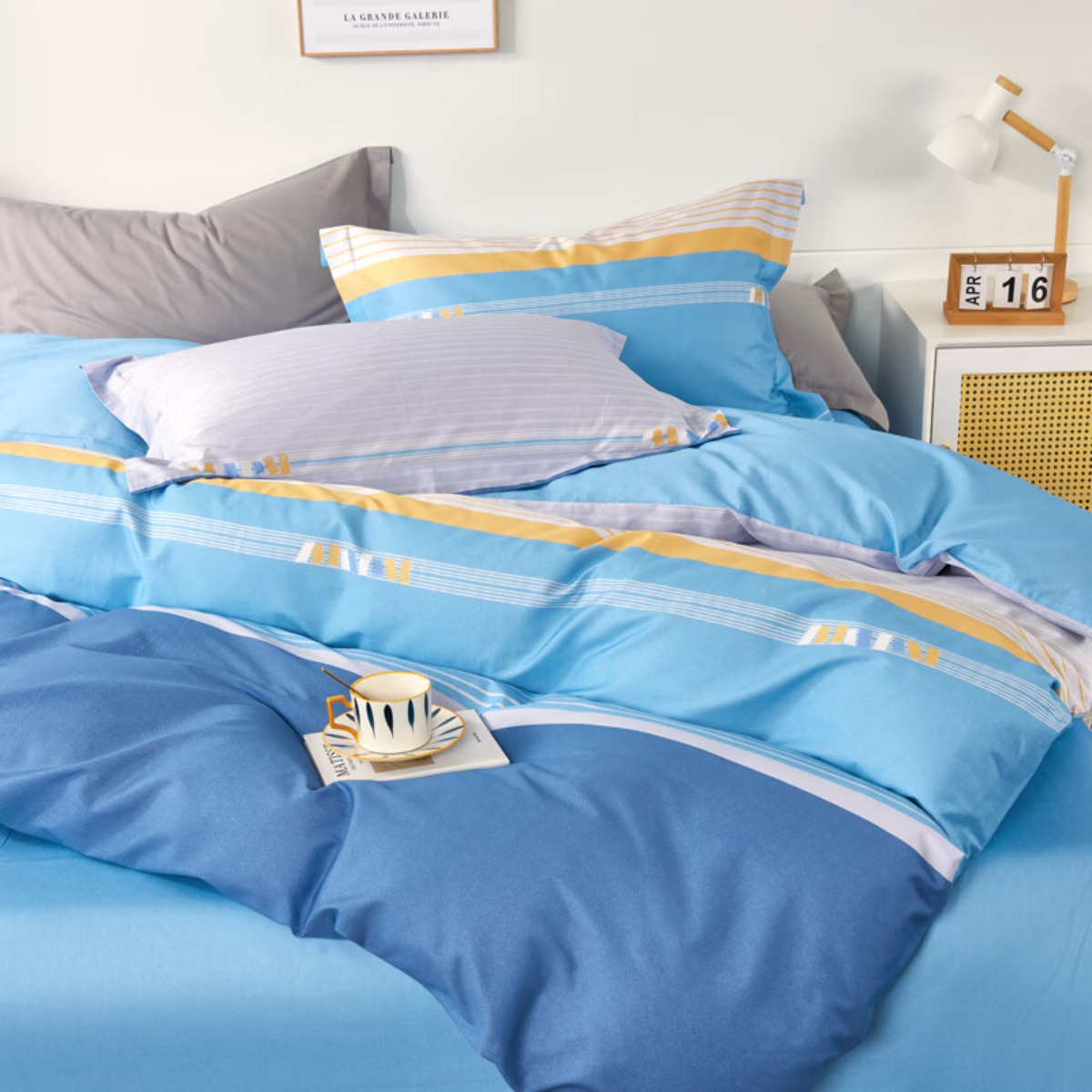 慕思苏菲娜臻享极简四件套QSZ1-008纯棉200*230CM高清大图