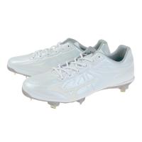 美津浓(Mizuno)男士棒球鞋轻量金属钉透气舒适宽楦户外运动训练鞋 White 43