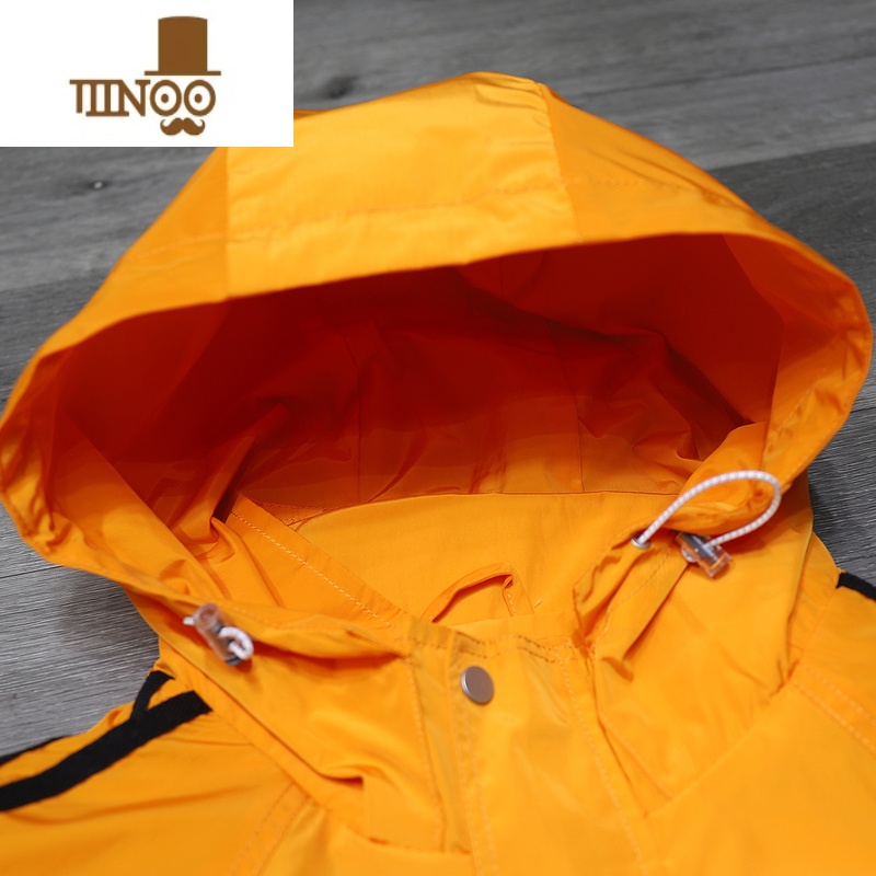 YANXU连帽外套男新款条纹外穿防风衣潮牌宽松休闲工装冲锋衣夹克男高清大图