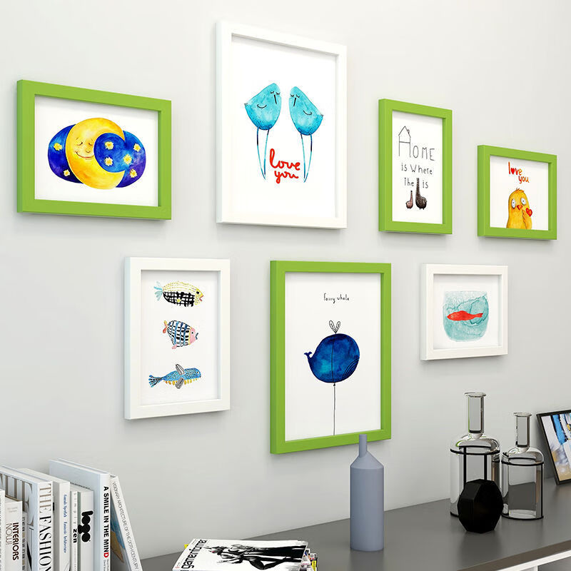 维诺亚创意照片墙组合相框墙墙上客厅房间背景墙相片挂墙免打孔打印照片