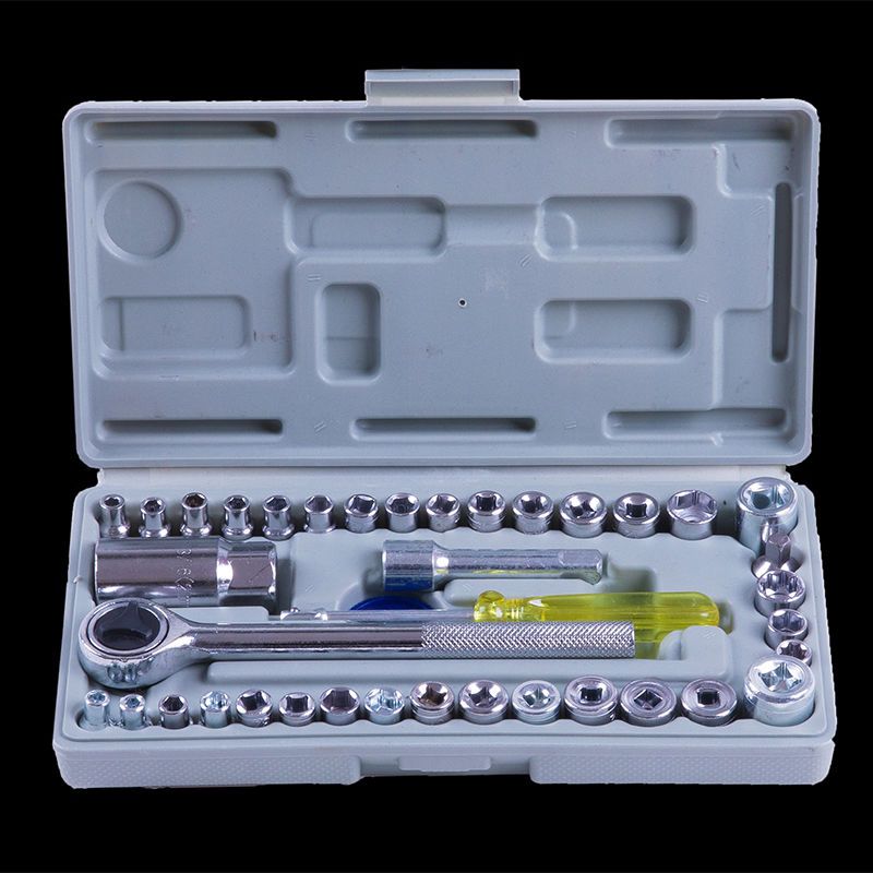 套筒扳手40件套组合装套管棘轮板手修车多功能汽车修理维修工具箱 10