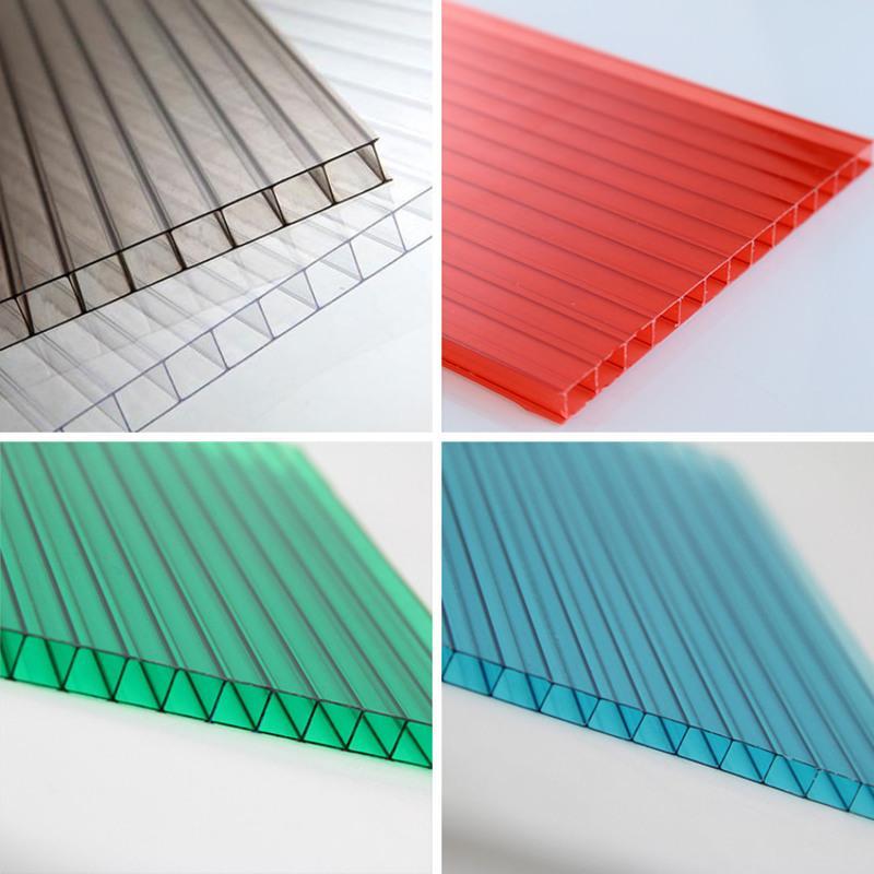 阳光板透明pc耐力板防晒空心中空采光板户外婚庆隔热雨棚遮阳pc板