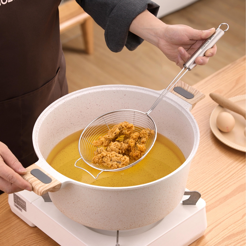 茶花甄享304不锈钢带钩线漏16 40.6*15.5cm/个高清大图