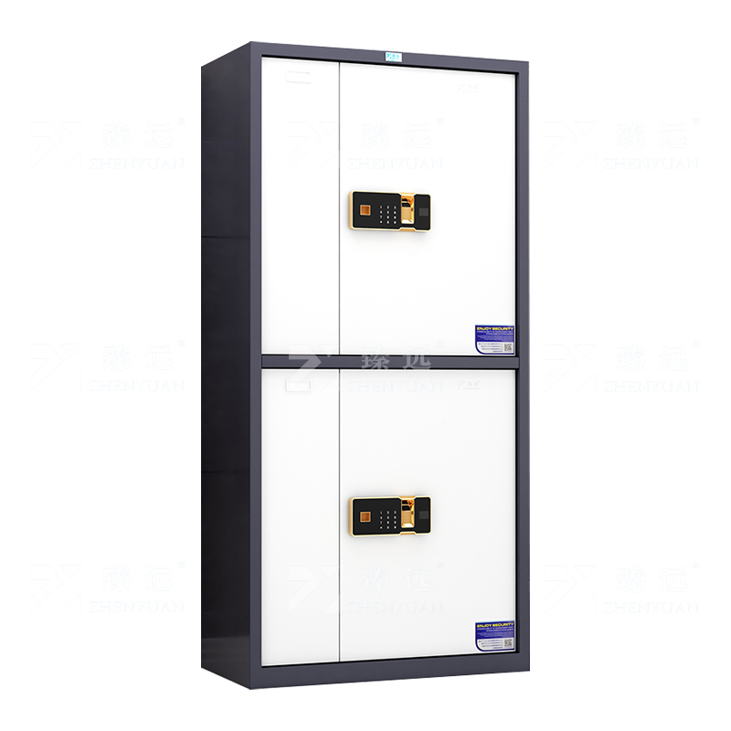 臻远 ZYJJ-80021 保密柜密码文件柜保密档案资料柜钢制密码锁保密 灰白套色通双节指纹锁高清大图