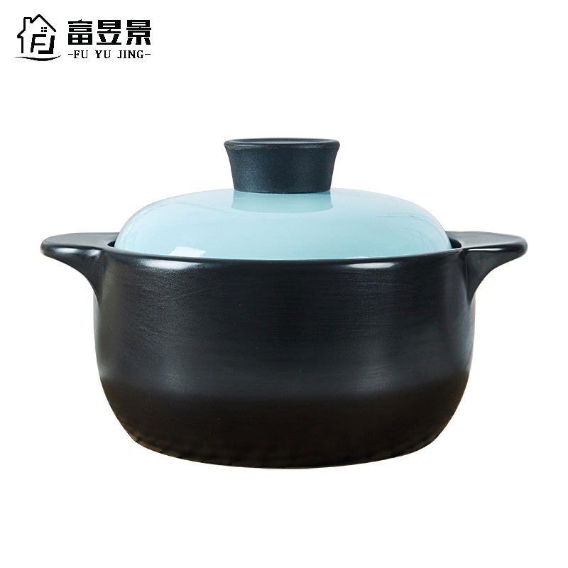 富昱景 砂锅锅具耐高温汤煲陶瓷小沙锅煲汤锅炖锅明火家用燃气汤锅中号 2.5L韩式煲