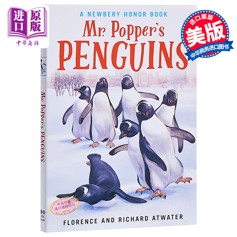 [正版]波普先生的企鹅 英文原版Mr. Popper’s Penguins纽伯瑞儿童文学奖银奖 国际大奖小说 幽默暑期高清大图