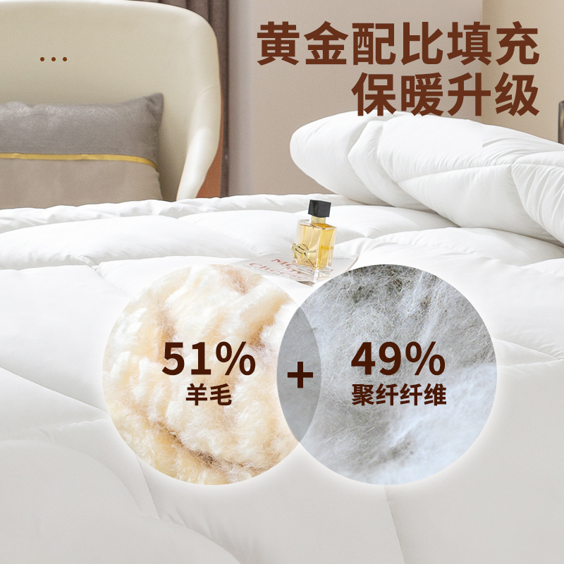 ANCHOW安巢 羊毛混合冬被 AW10706高清大图