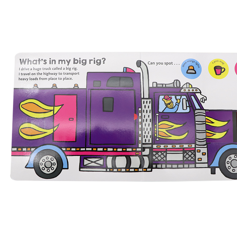 [正版]卡车的组成 英文原版 What’s in my Truck? 机关操作纸板书 交通工具 儿童启蒙认知识物 儿