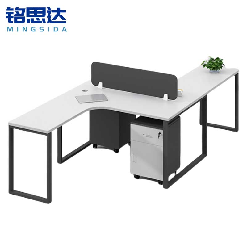 铭思达屏风工位两人位含柜套高清大图