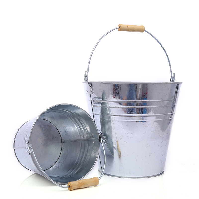 规格[镀锌铁桶15L 10个装]镀锌桶大容量铁皮水桶便携手提家用白铁皮桶