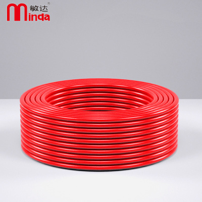 敏达(minda) 电线电缆 国标单芯塑铜线 空调厨房家装电源照明线 硬线BV4平方 红色100米/盘