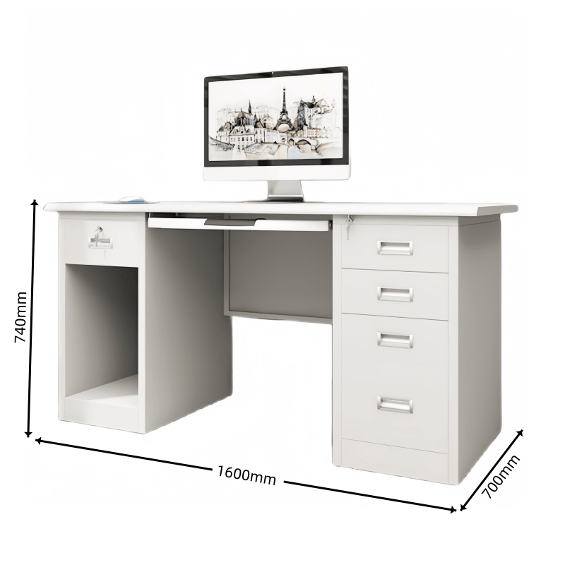 鑫木樽职员桌1600*700*740mm张高清大图