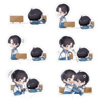1套6个 伪装学渣立牌 画师授权高清夹层印刷 装学渣立牌贺朝谢俞[8月19日发完] 7cm宽 夹层印刷