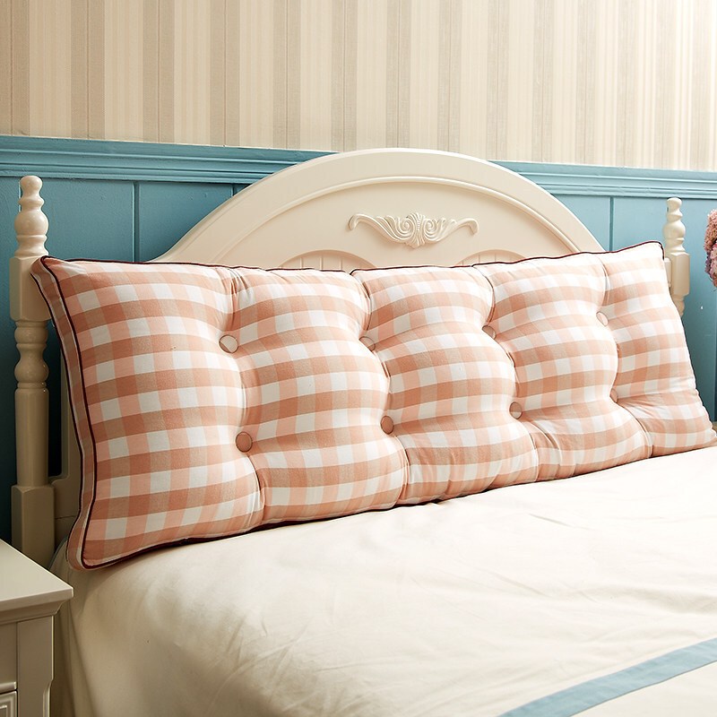 日系水洗棉床上沙大靠垫双人长靠枕全棉抱枕床头板软包大靠背