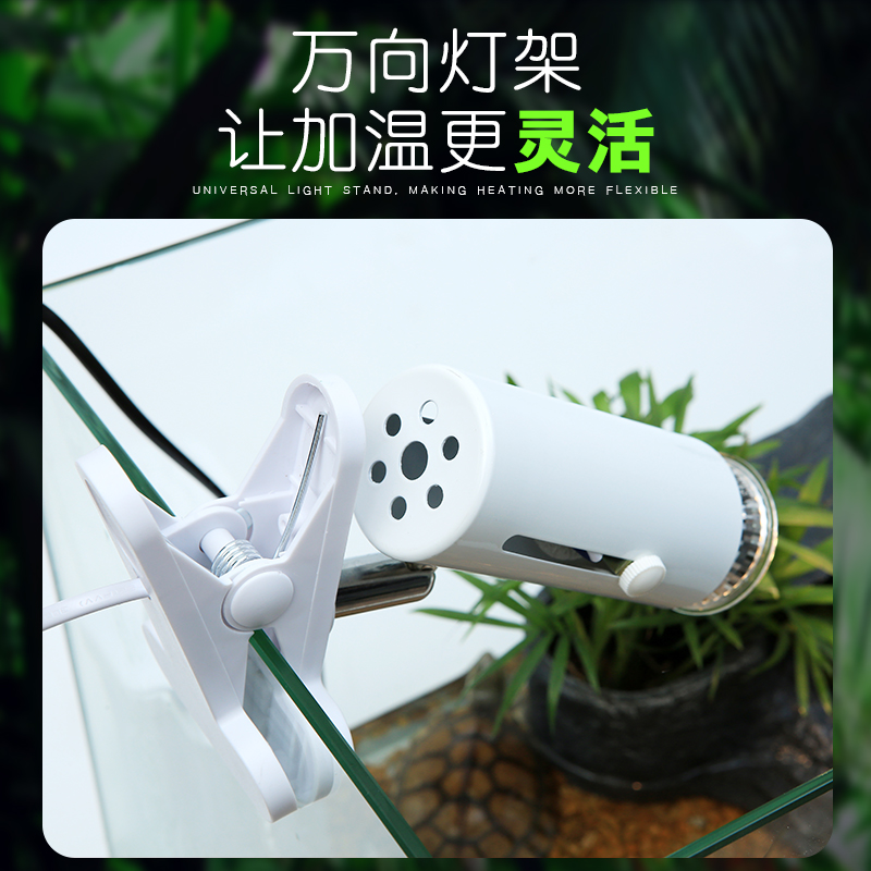 小乌龟晒背灯补钙三合一加热取暖全光谱太阳灯泡爬宠龟用背照灯架高清大图