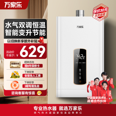 万家乐 12升恒温节能智能变升燃气热水器燃热 一键智能浴高温防烫锁断电记忆 天然气JSQ24-12DP2(F)