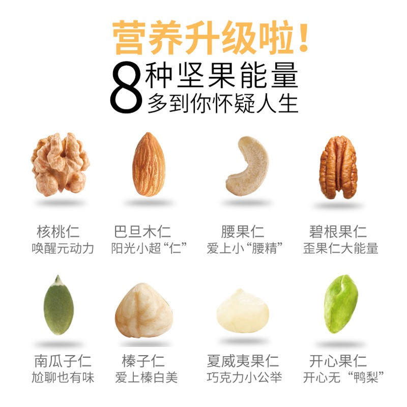 鲜记 每日坚果28天装 0.560kg坚果果仁组合混合装(单位:盒)