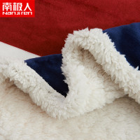 南极人(NanJiren)家纺 加厚保暖法莱绒羊羔绒双层双面毛毯绒毯子 床上用品秋冬印花盖毯柔软厚实午睡毯绒面其它