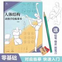 【正版图书】人体结构动漫手绘临摹本 速写人体描摹画册 素描本美术画画本字