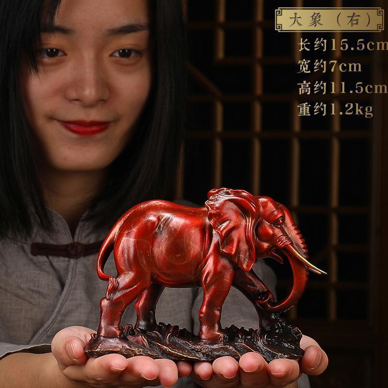 美帮汇铜大象摆件象一对吉象玄关家居客厅酒柜装饰工艺艺术品高清大图