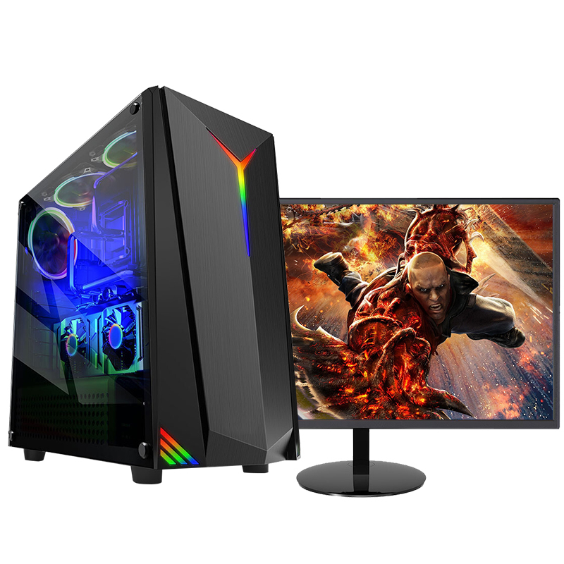 世纪之星 i7级六核至强E5 2620/GTX1050 2G独显/16GB内存/256GB固态 高效家用办公LOL 游戏电脑 台式机 组装电脑 台式电脑 电脑主机+18.5英寸平面