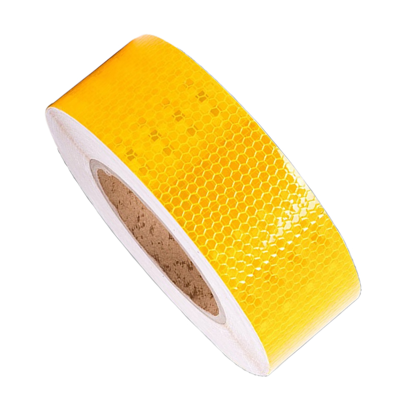 途务 反光警示胶带 黄色晶格5cm*25m 卷高清大图