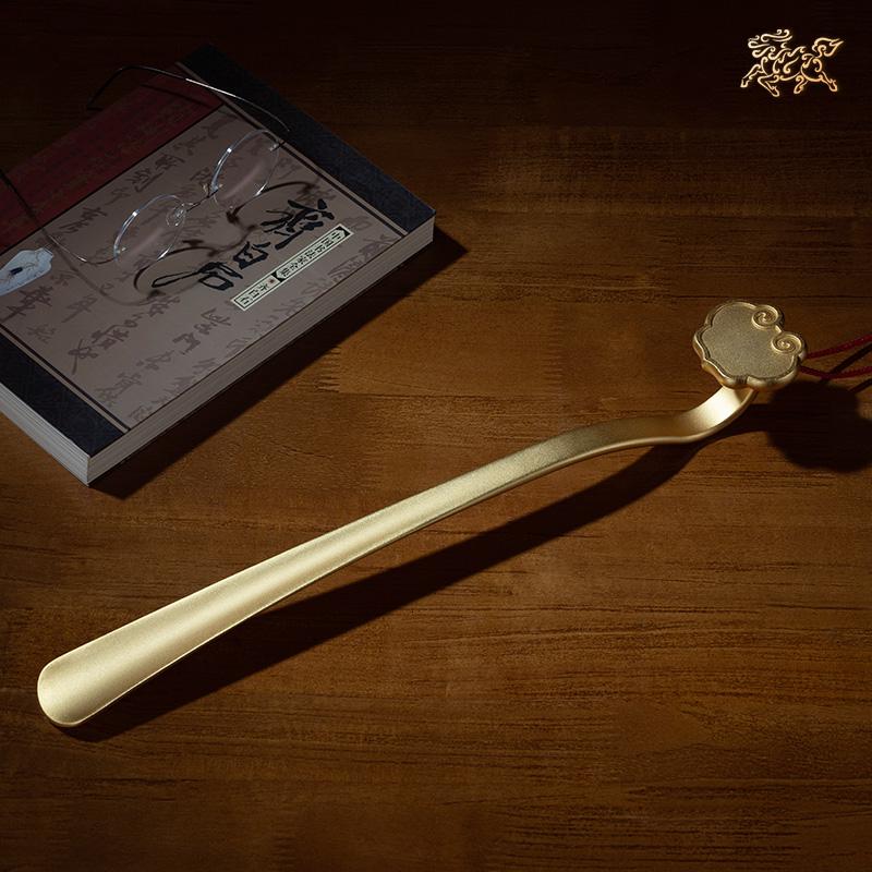 美帮汇全铜摆件《如意鞋拔》铜工艺品 家具饰品 创意礼品 礼盒高清大图