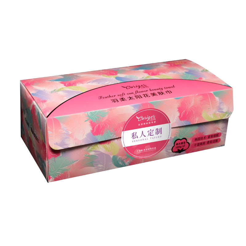 千羽格 羽柔太阳花美肤巾 220*200mm 轻奢系 加大加厚 50片/盒 10盒/组(组)