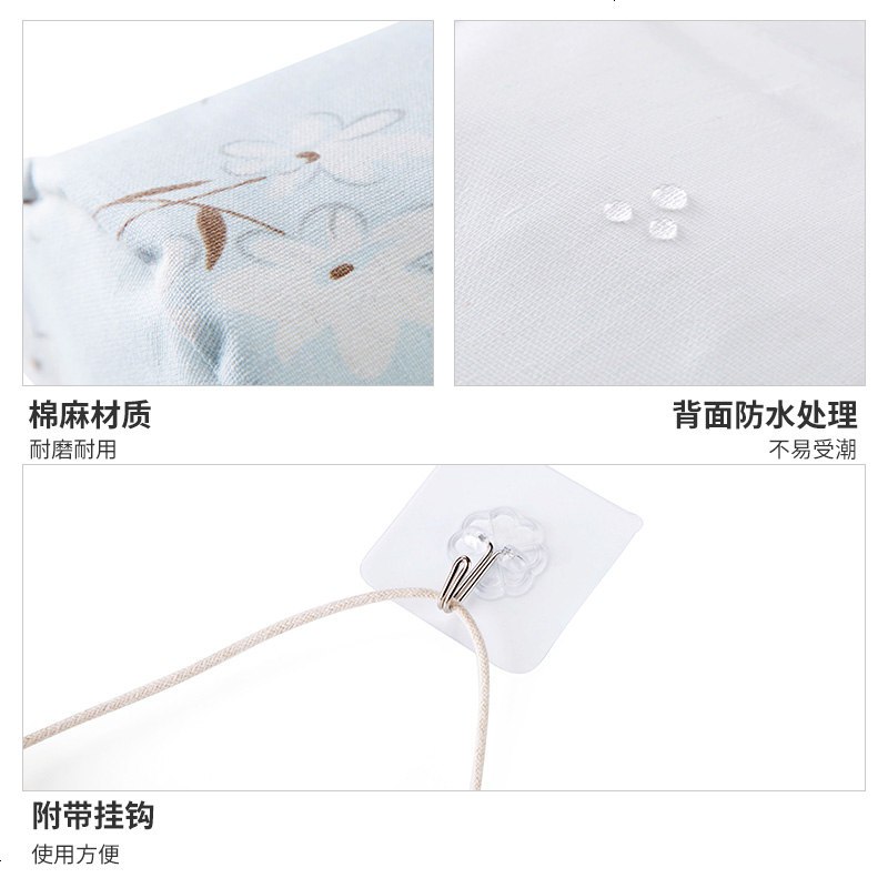 棉麻防水收纳挂袋悬挂式多层挂兜布艺后壁挂储物袋收纳袋