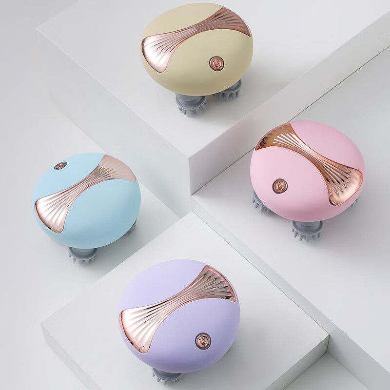 美仕达 头部按摩器头皮按摩仪头发护理无线充电按摩器 MS-T03紫色高清大图