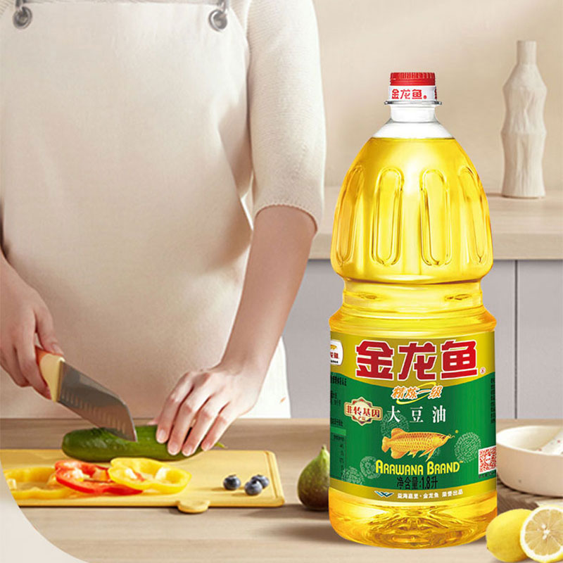 [店长推荐]金龙鱼 精炼一级大豆油1.8L非转基因家用食用油高清大图