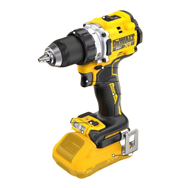 得伟20V锂电无刷紧凑冲击钻DCD806NT+DCB182X2+DCB1104套 DCD806NT+DCB182X2+DCB1104