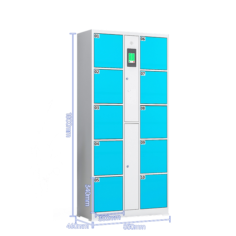 繁哲思陈列柜 寄存柜人脸识别10门台