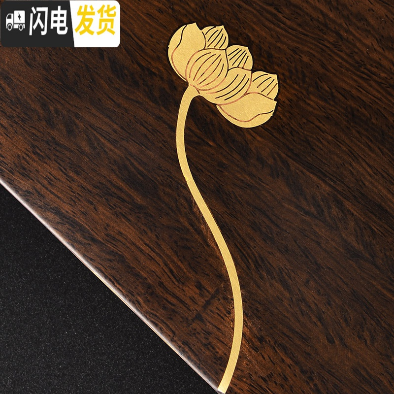 三维工匠黑檀木小茶台茶托壶垫实木壶承托杯垫茶盘简约小型简易家用干泡台 6黑檀木(莲说)干泡盘+黑檀铜木云鹤杯垫(四片茶具