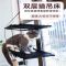 [大吸力]蓝色吸盘 猫吊床吸盘窗台猫咪吊床夏天透气网布双层挂式宠物吊床猫床猫爬架